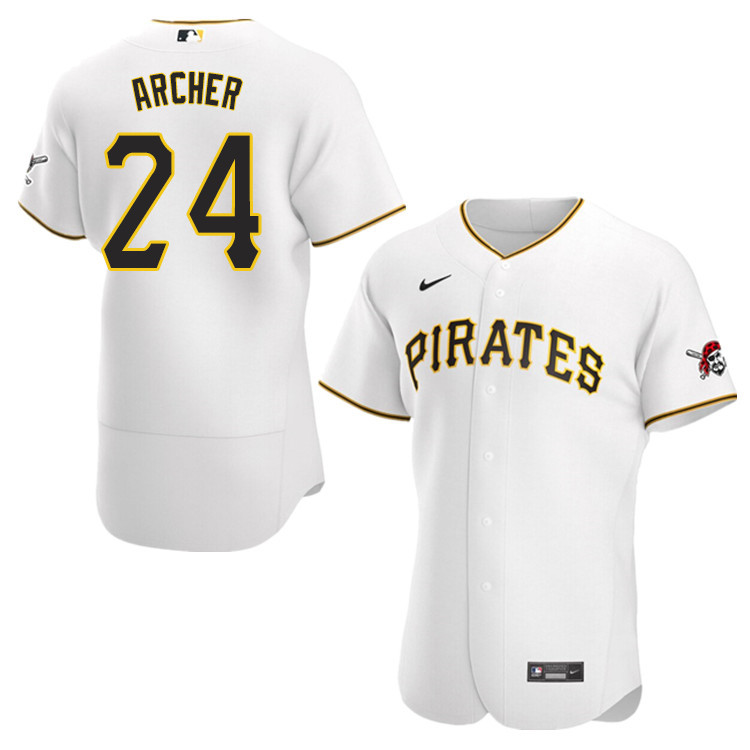 Nike Men #24 Chris Archer Pittsburgh Pirates Baseball Jerseys Sale-White